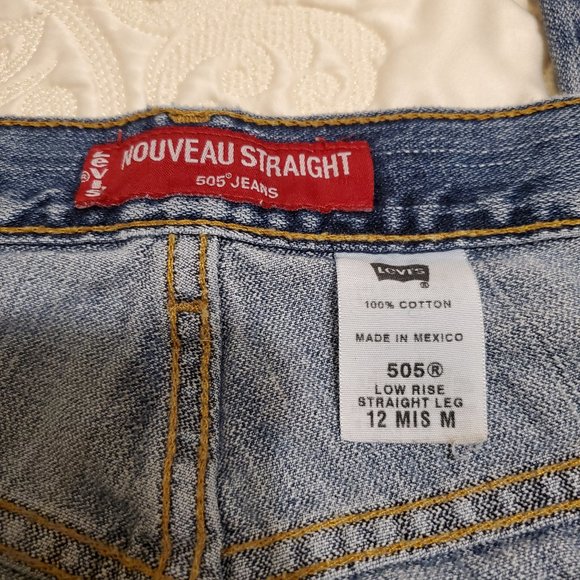 WOMEN’S LEVIS 505 NOUVEAU STRAIGHT JEANS SZ 12M - Picture 6 of 10
